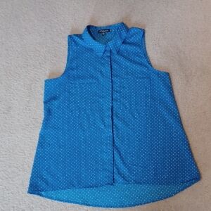 Notations Petite Button Down Sleeveless Top